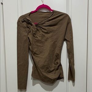 Brown Ruched Women's Top